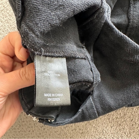 h:ours Black Denim Crop Top Revolve XS - Picture 6 of 6